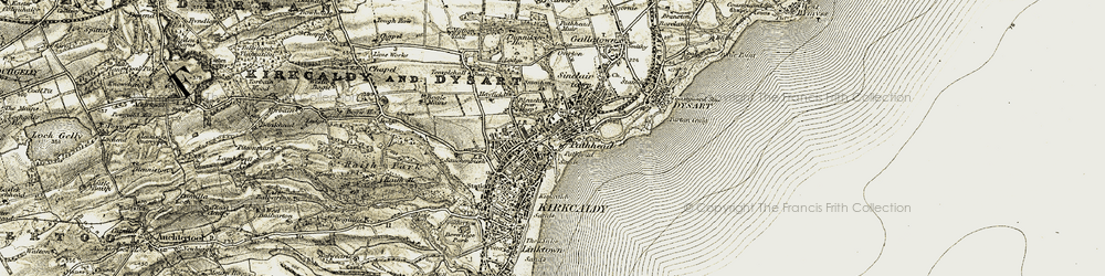 Old map of Pathhead in 1903-1906