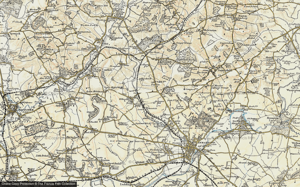Old Map of Pathlow, 1899-1902 in 1899-1902
