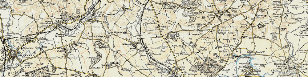 Old map of Bishopton Hill in 1899-1902