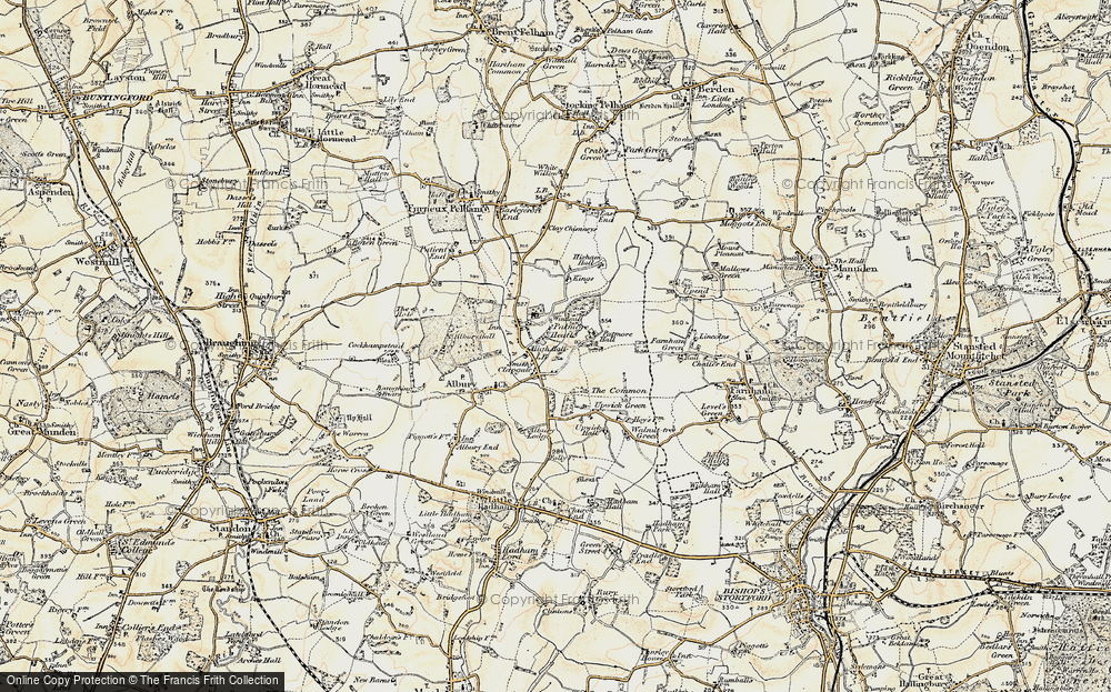 Old Map of Patmore Heath, 1898-1899 in 1898-1899