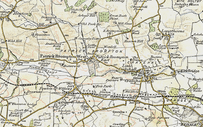 Old map of Patrick Brompton in 1904