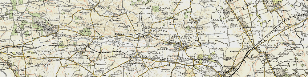 Old map of Patrick Brompton in 1904