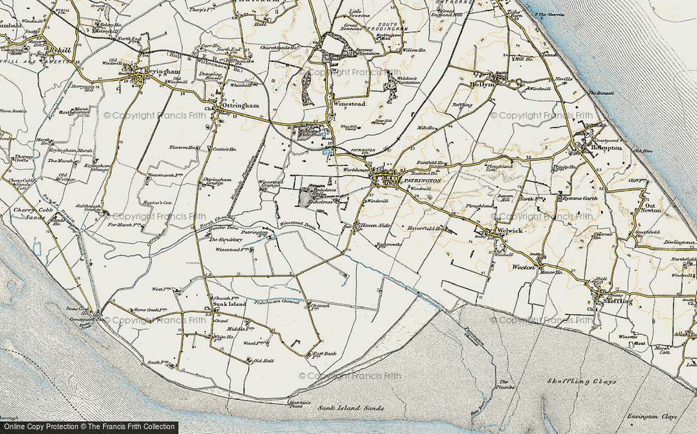 Old Map of Historic Map covering Winestead Drain in 1903-1908