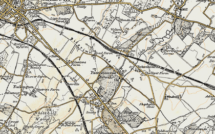 Old map of Patrixbourne in 1898-1899