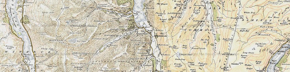 Old map of Braesteads in 1901-1904