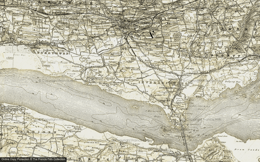 Old Map of Historic Map covering Wester Gellet in 1904-1906