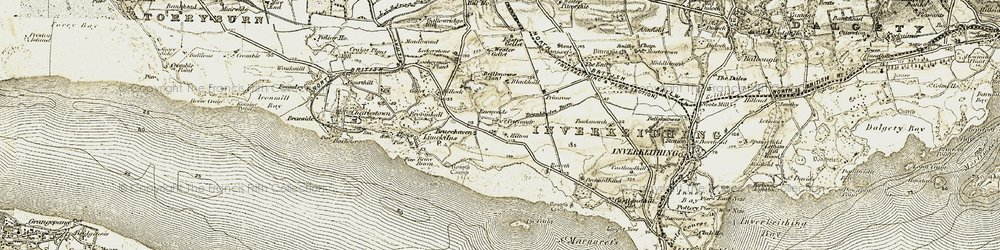 Old map of Wester Gellet in 1904-1906