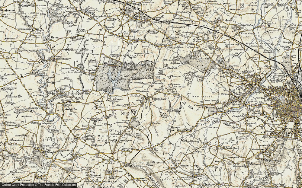 Old Map of Pattingham, 1902 in 1902