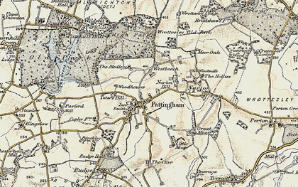 Old map of Pattingham in 1902