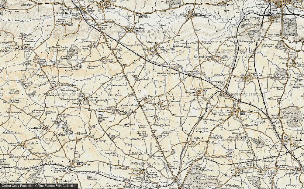 Old Map of Pattishall, 1898-1901 in 1898-1901