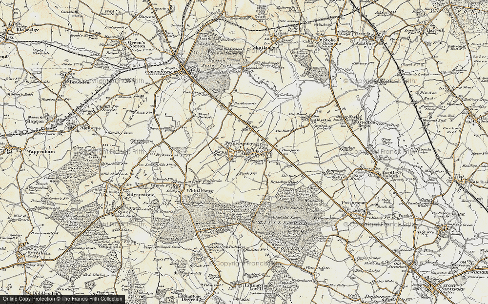 Old Map of Paulerspury, 1898-1901 in 1898-1901