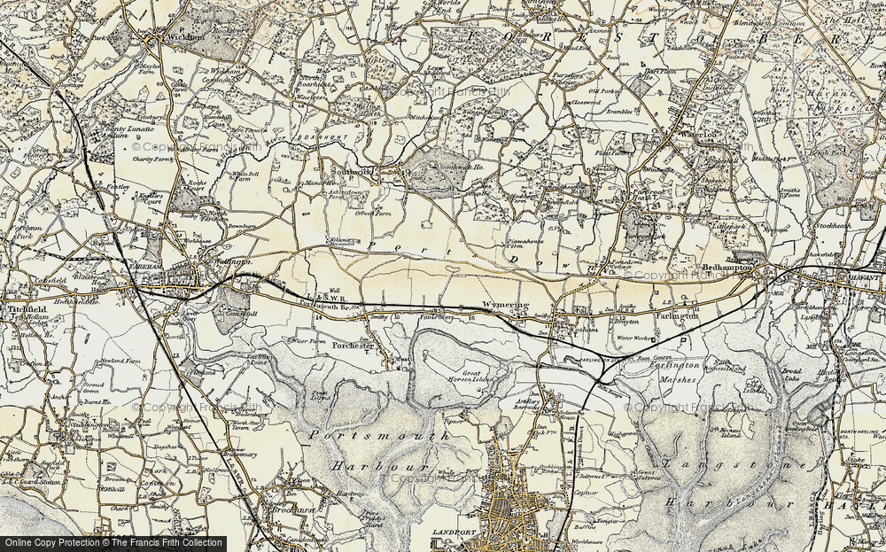 Old Map of Paulsgrove, 1897-1899 in 1897-1899