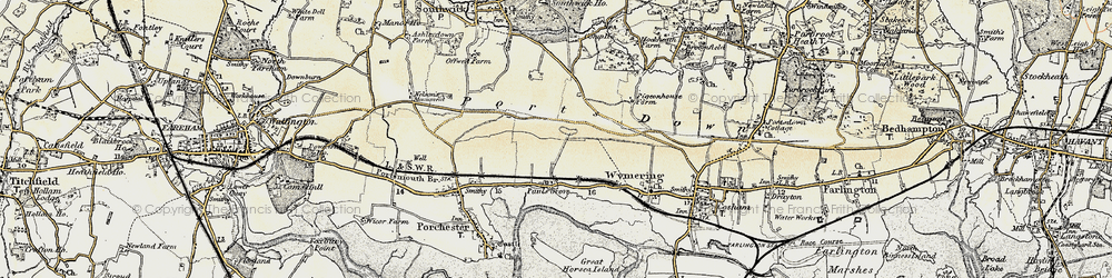 Old map of Paulsgrove in 1897-1899