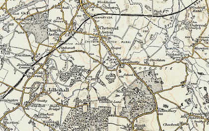 Old map of Pave Lane in 1902