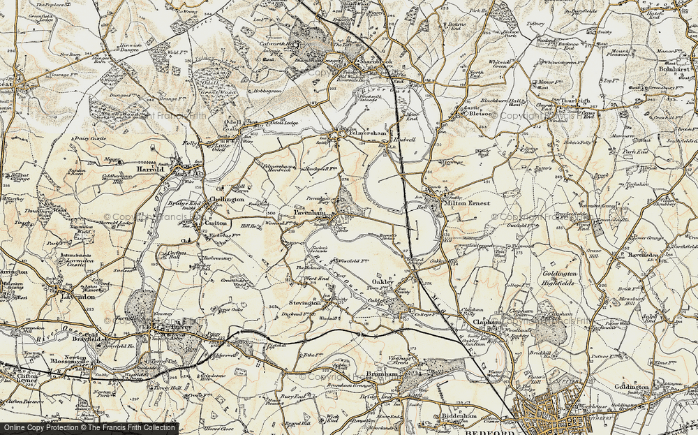 Old Map of Pavenham, 1898-1901 in 1898-1901