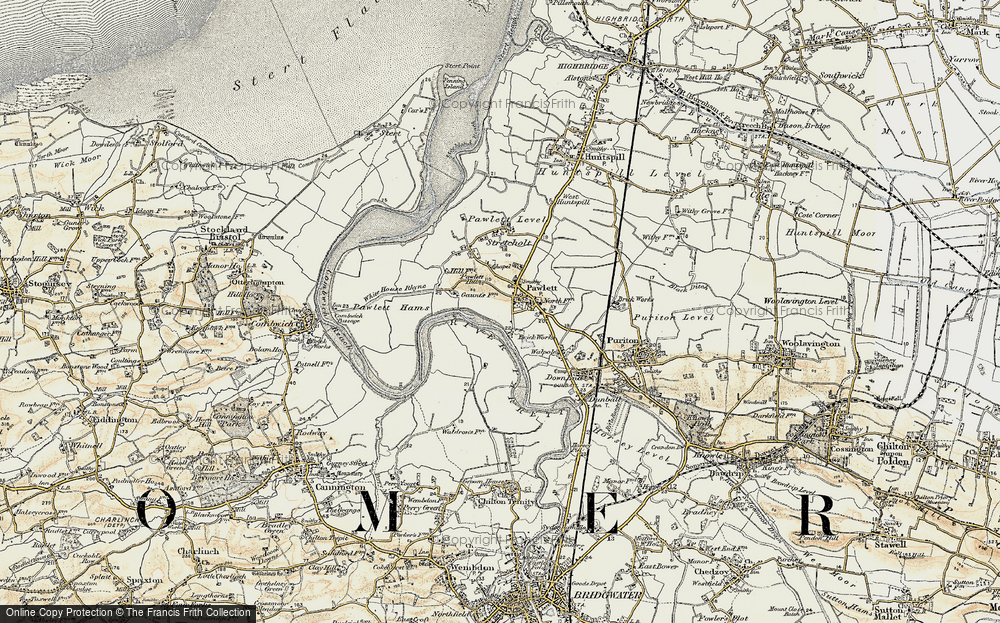 Old Map of Pawlett, 1898-1900 in 1898-1900