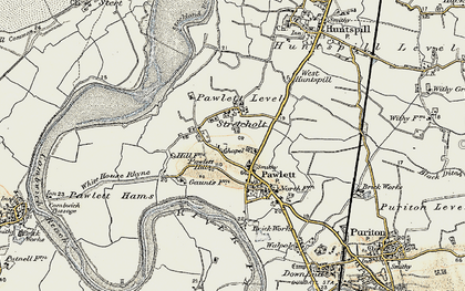 Old map of Pawlett Hill in 1898-1900