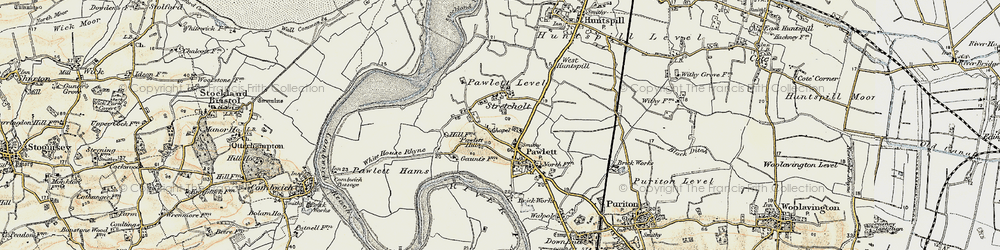Old map of Pawlett Hill in 1898-1900