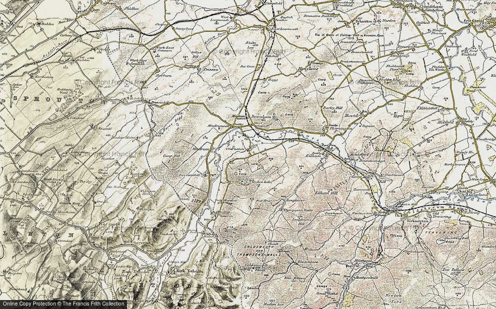 Old Map of Historic Map covering Whaup Moor in 1901-1904