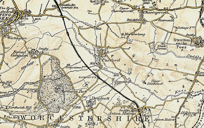 Old map of Paxford in 1899-1901