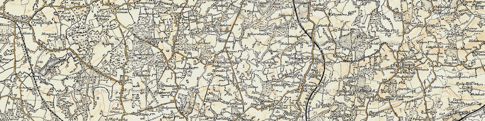 Old map of Birches Wood in 1898-1909
