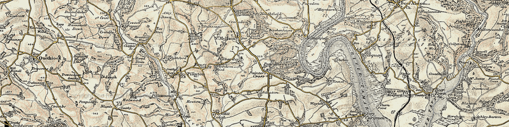 Old map of Tremoan in 1899-1900