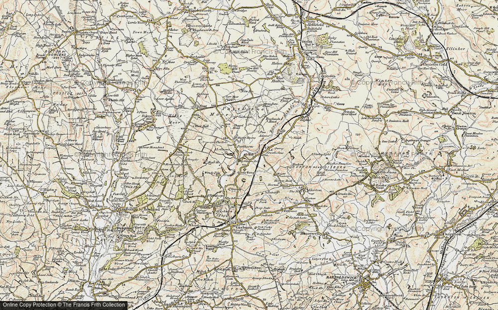 Old Map of Historic Map covering Windy Pike in 1903-1904