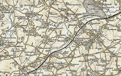 Old map of Payton in 1898-1900