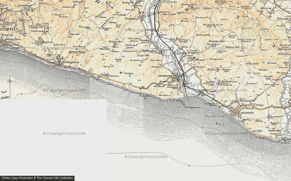 Old Map of Peacehaven Heights, 1898 in 1898