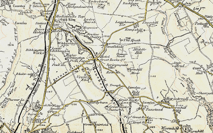 Old map of Wormhill Moor in 1902-1903