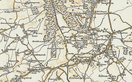 Old map of Pear Ash in 1897-1899