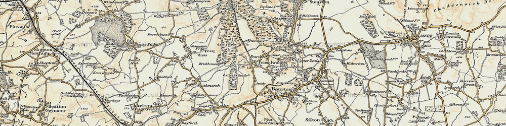 Old map of Ballands Castle in 1897-1899