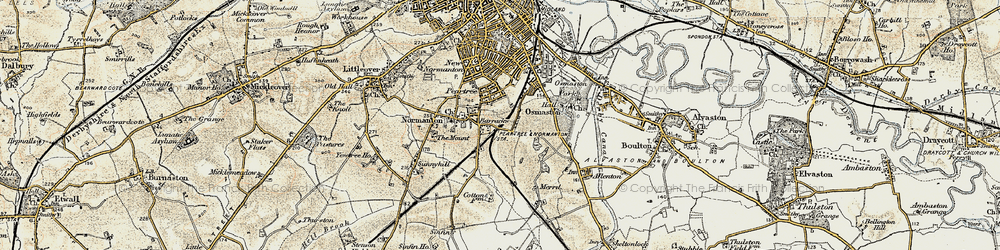 Old map of Pear Tree in 1902-1903