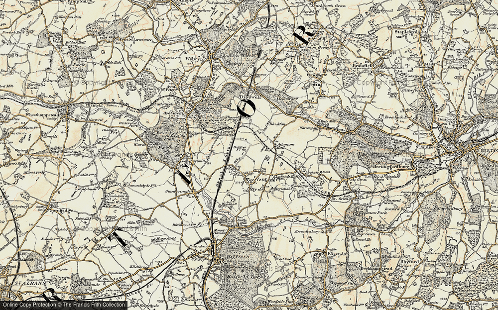 Old Map of Peartree, 1898 in 1898