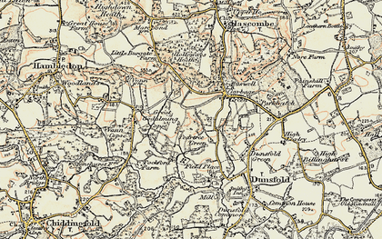 Old map of Peartree Green in 1897-1909