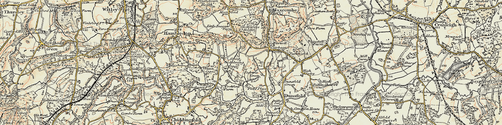 Old map of Burgate Ho in 1897-1909