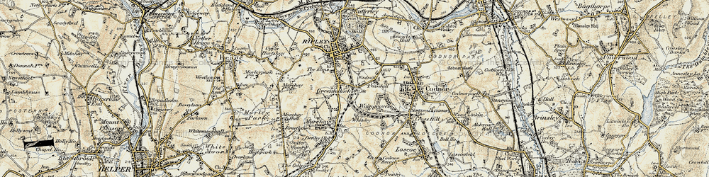 Old map of Peasehill in 1902