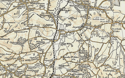 Old map of Peasmarsh in 1898-1899
