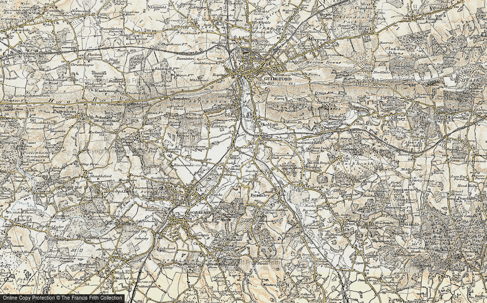 Old Map of Peasmarsh, 1898-1909 in 1898-1909