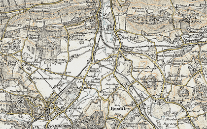 Old map of Peasmarsh in 1898-1909