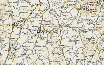 Old map of Pebmarsh in 1898-1899