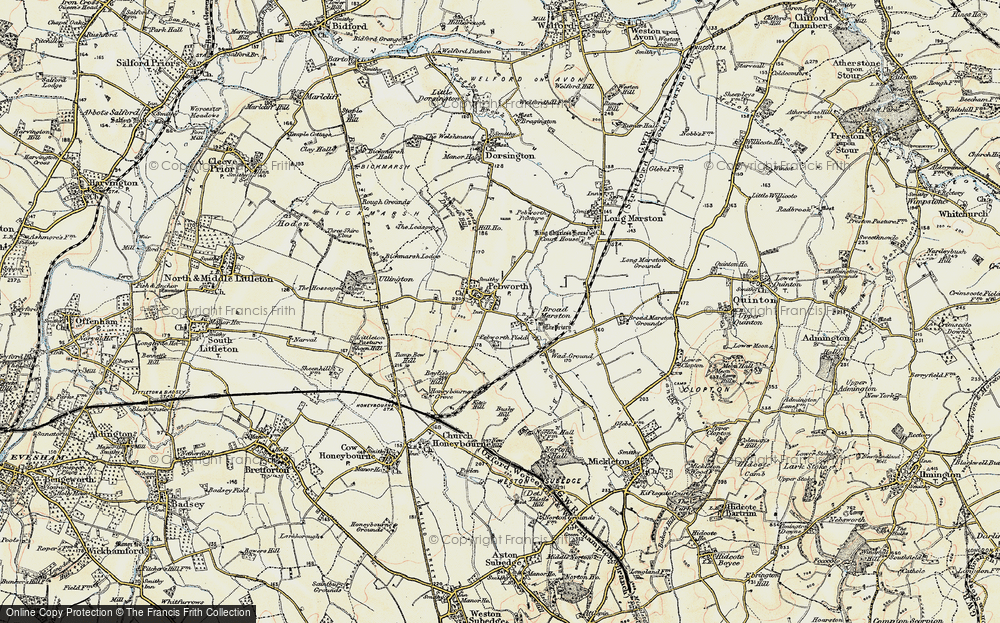 Old Map of Pebworth, 1899-1901 in 1899-1901
