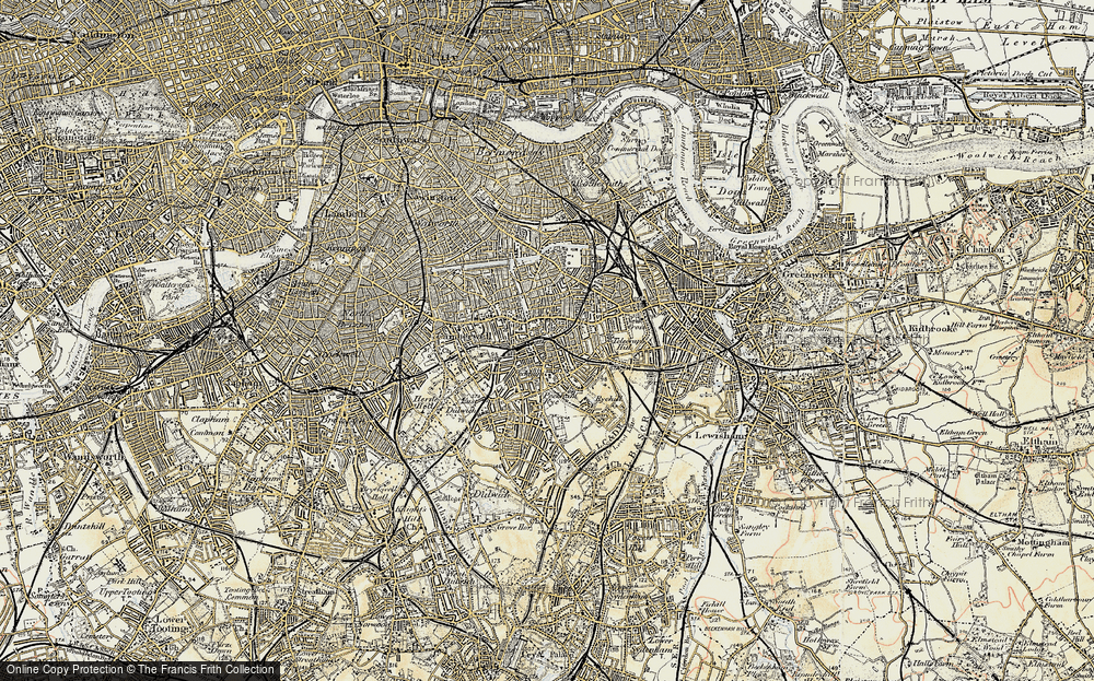Old Map of Peckham, 1897-1902 in 1897-1902