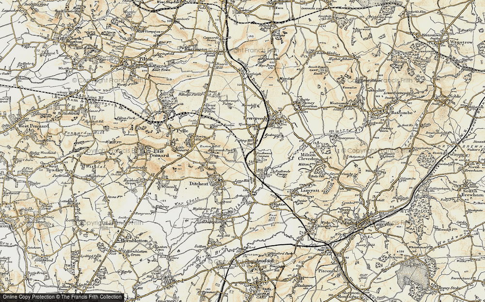 Old Map of Pecking Mill, 1899 in 1899
