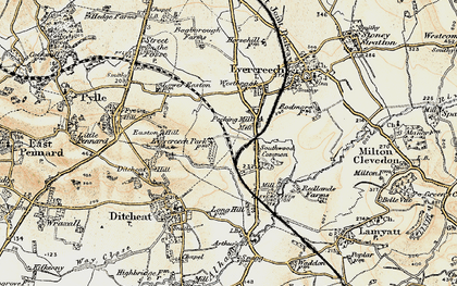 Old map of Pecking Mill in 1899