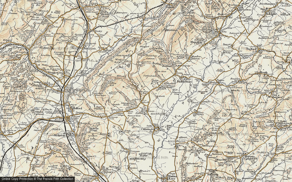 Old Map of Pedlar's Rest, 1901-1903 in 1901-1903
