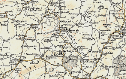 Old map of Bovinger Lodge in 1898