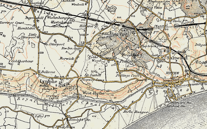 Old map of Pedlinge in 1898-1899