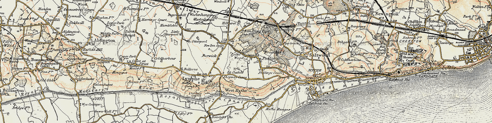 Old map of Pedlinge in 1898-1899
