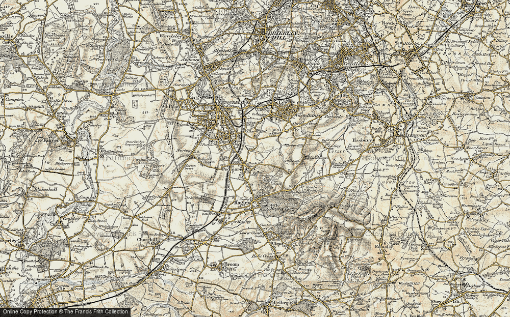 Old Map of Pedmore, 1901-1902 in 1901-1902